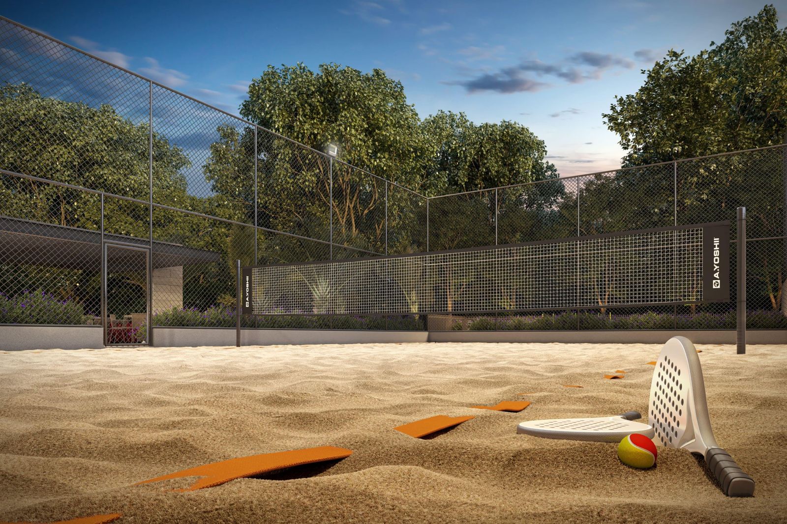Quadra de beach tennis